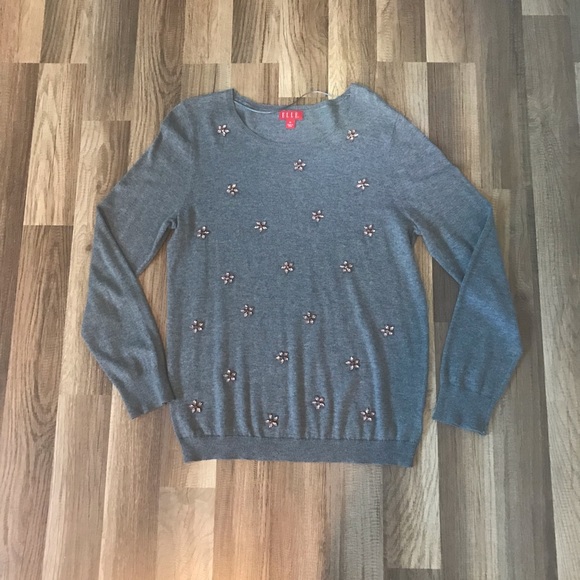 Elle grey sparkle sweater, medium - Picture 1 of 7